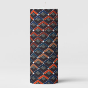 Colorful zigzag Karo-steps Flameless Candle