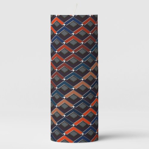 Colorful zigzag Karo_steps Flameless Candle