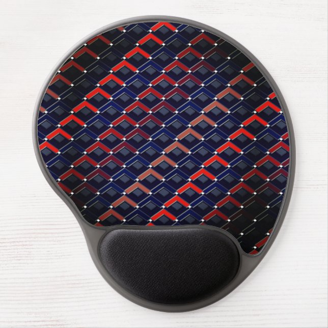 Colorful zigzag Karo-steps Gel Mouse Pad (Front)