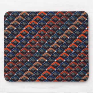 Colorful zigzag Karo-steps Mouse Pad
