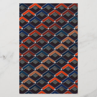 Colorful zigzag Karo-steps Stationery