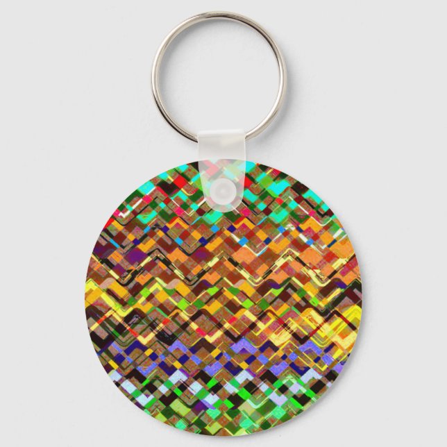 Colorful zigzag keychain (Front)