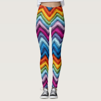 Colorful zigzag leggings