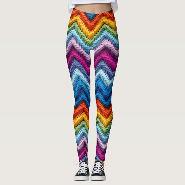 Colorful zigzag leggings (Front)