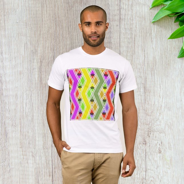 Colorful Zigzag Lines Mens T-Shirt (Creator Uploaded)