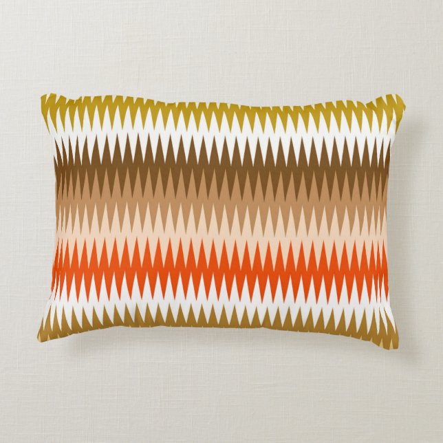 COLORFUL Zigzag Multicolor Pattern   Accent Pillow (Back)