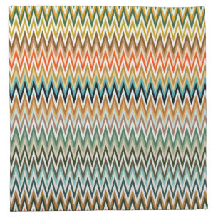 Colorful Zigzag Multicolored Pattern Cloth Napkin