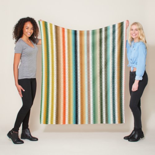 Colorful Zigzag Multicolored Pattern Fleece Blanket