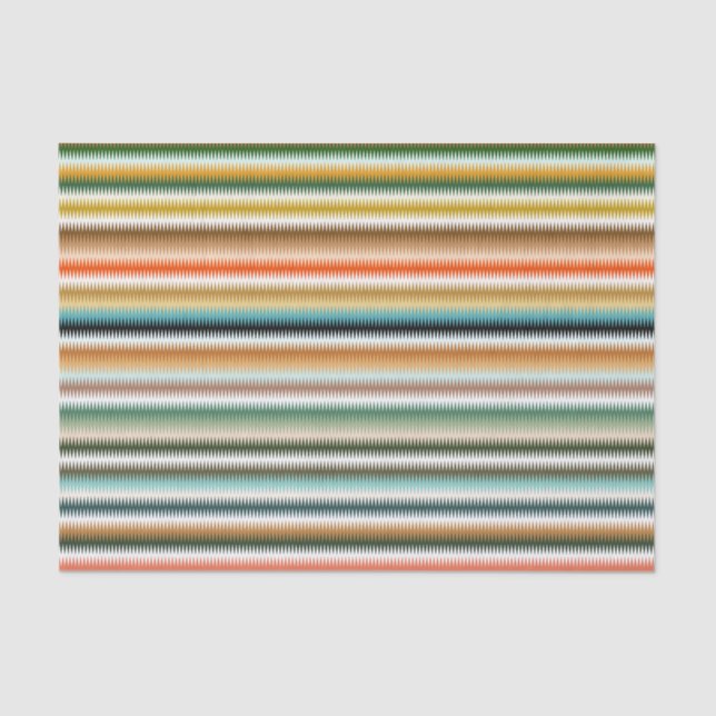 Colorful Zigzag Multicolored Pattern Tissue Paper (Front)