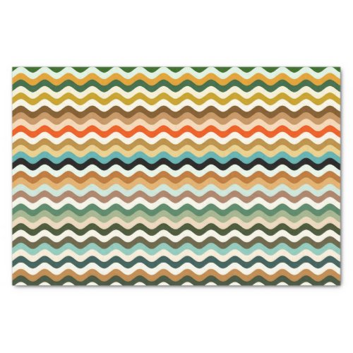 Colorful Zigzag Multicolored Pattern Tissue Paper