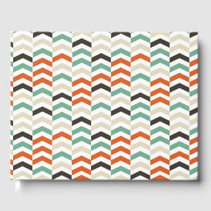 colorful zigzag pattern background guest book