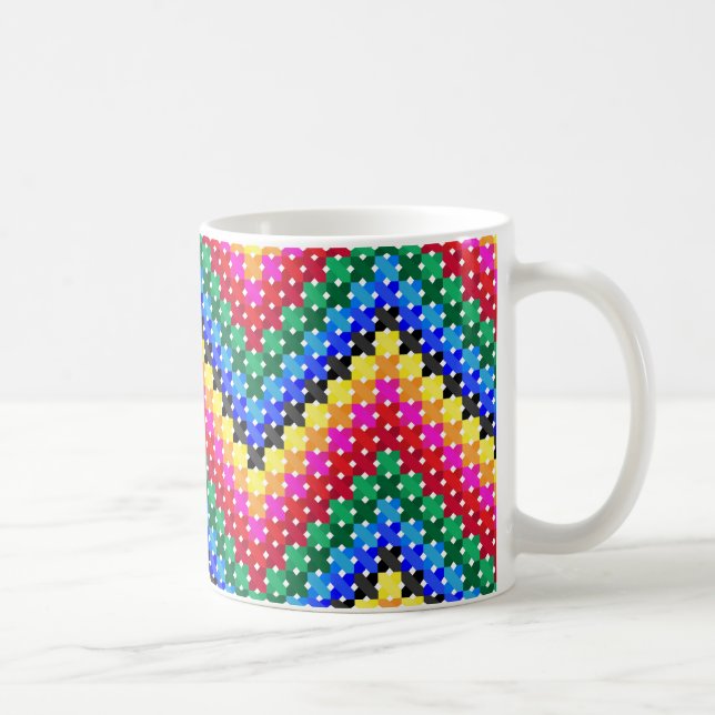 Colorful zigzag pattern coffee mug (Right)