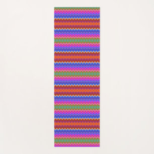 Colorful zigzag pattern yoga mat