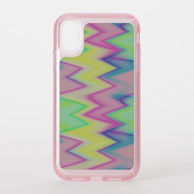 Colorful Zigzag Speck iPhone XR Case (Front)