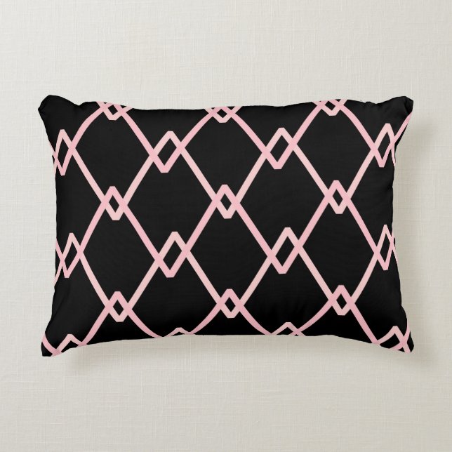 Colorful zigzag striped pattern background. Illust Accent Pillow (Front)