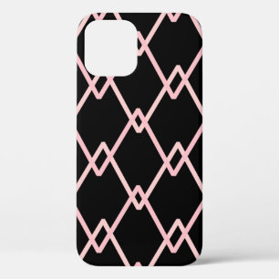 Colorful zigzag striped pattern background. Illust iPhone 12 Case