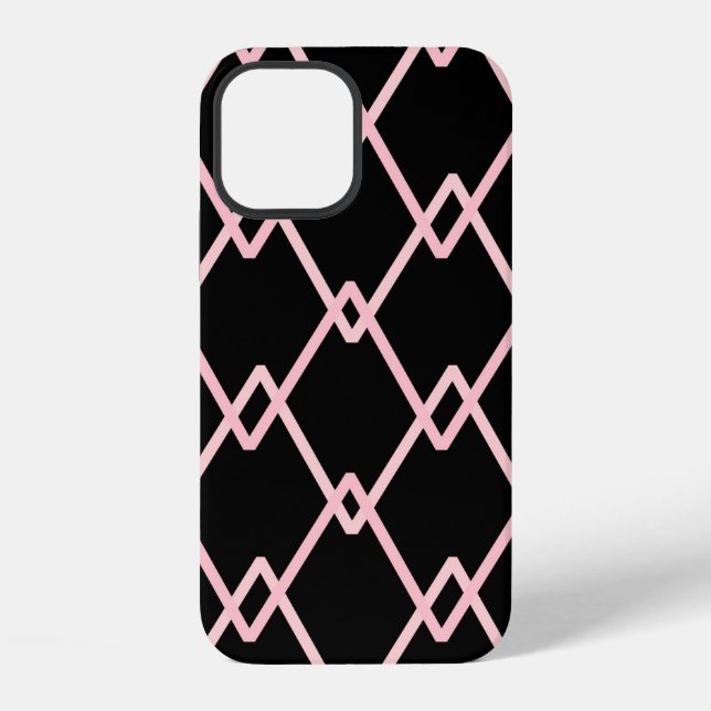 Colorful zigzag striped pattern background. Illust Iphone Case (Back)