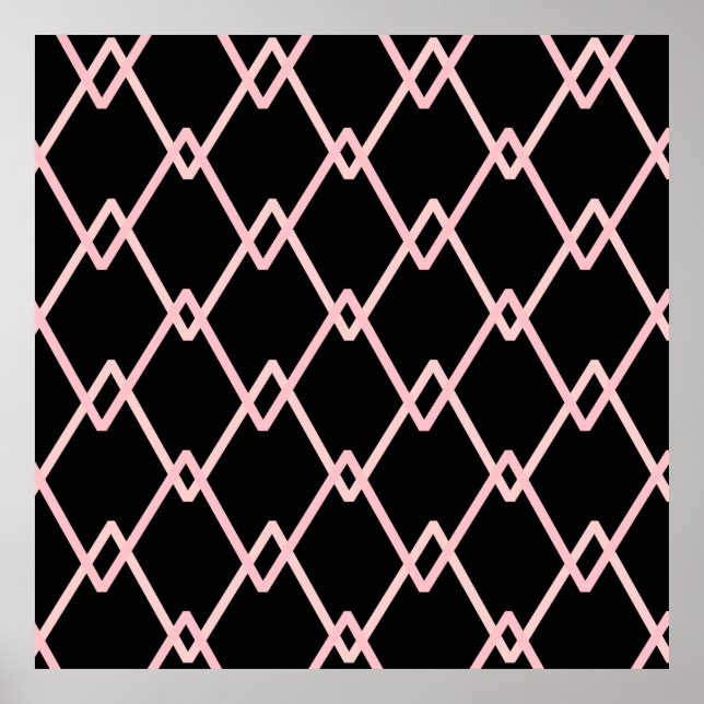 Colorful zigzag striped pattern background. Illust Poster (Front)