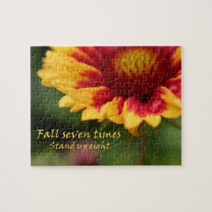 Colorful zinnia flower puzzle unique gift ideas