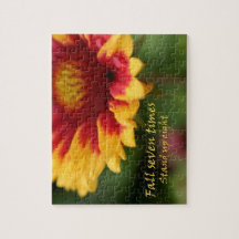 Colorful zinnia flower puzzle unique gift ideas
