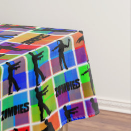 Colorful Zombies Pattern Tablecloth