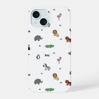 Colorful Zoo Animal Fun iPhone 15 Case