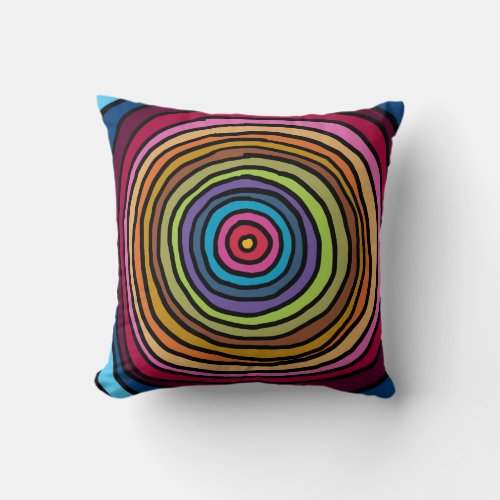 ColorfulCirclesjpg Throw Pillow