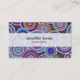 Colorfull Aboriginal Dot Art Pattern Business Card
