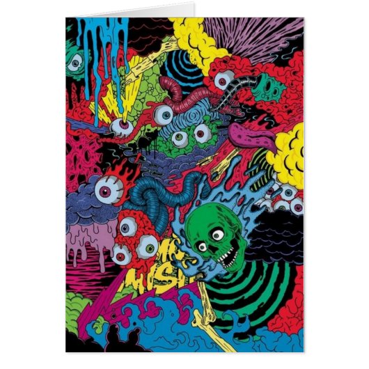 colorfull gouls tattoo design cards (Front)