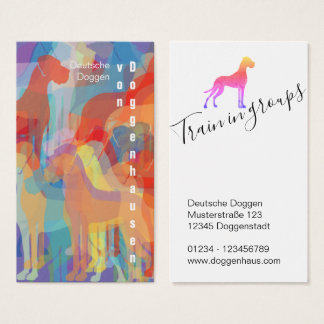 Colorfull Great Dane Kennel Business Cards