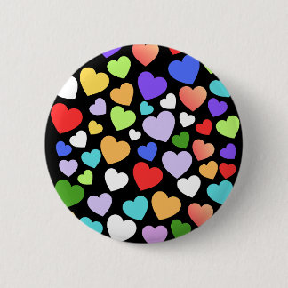Colorfull heart sticker button