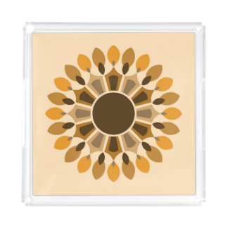 COLORFULL MODERN FLOWER GIFT DAUGHTER SISTER MOM ACRYLIC TRAY