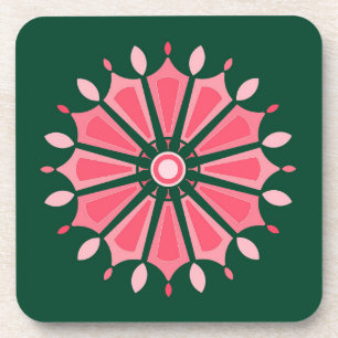 COLORFULL MODERN FLOWER GIFT DAUGHTER SISTER MOM BEVERAGE COASTER