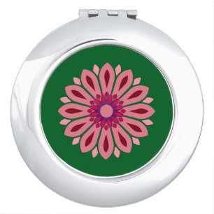 COLORFULL MODERN FLOWER GIFT DAUGHTER SISTER MOM COMPACT MIRROR