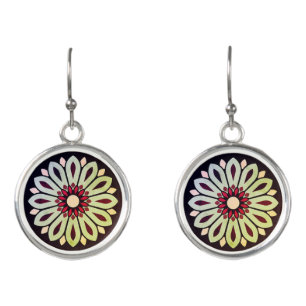 COLORFULL MODERN FLOWER GIFT DAUGHTER SISTER MOM EARRINGS