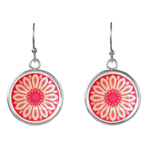 COLORFULL MODERN FLOWER GIFT DAUGHTER SISTER MOM EARRINGS
