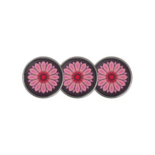 COLORFULL MODERN FLOWER GIFT DAUGHTER SISTER MOM GOLF BALL MARKER