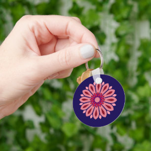 COLORFULL MODERN FLOWER GIFT DAUGHTER SISTER MOM KEYCHAIN