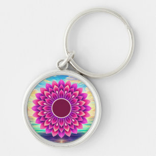 COLORFULL MODERN FLOWER GIFT DAUGHTER SISTER MOM KEYCHAIN