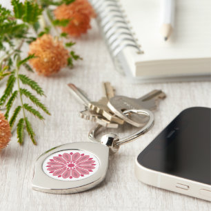 COLORFULL MODERN FLOWER GIFT DAUGHTER SISTER MOM KEYCHAIN