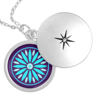 COLORFULL MODERN FLOWER GIFT DAUGHTER SISTER MOM LOCKET NECKLACE
