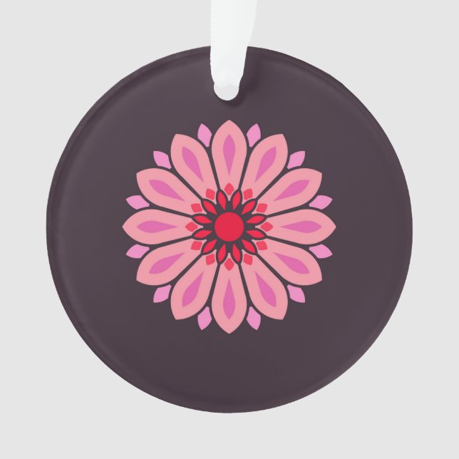 COLORFULL MODERN FLOWER GIFT DAUGHTER SISTER MOM ORNAMENT (Front)