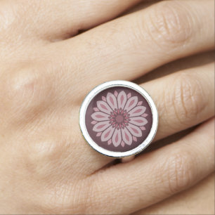 COLORFULL MODERN FLOWER GIFT DAUGHTER SISTER MOM RING