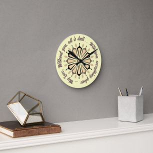 COLORFULL MODERN FLOWER GIFT DAUGHTER SISTER MOM ROUND CLOCK