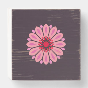 COLORFULL MODERN FLOWER GIFT DAUGHTER SISTER MOM WOODEN BOX SIGN