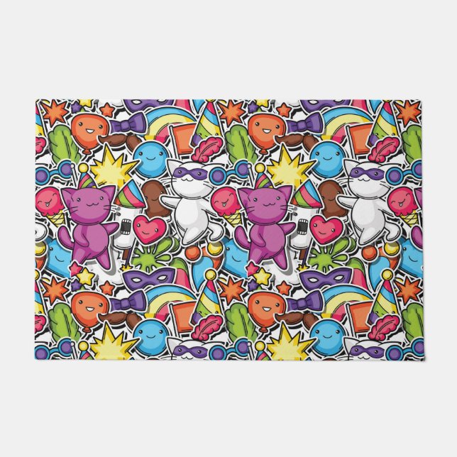 COLORFULL POP ART DOORMAT (Front)