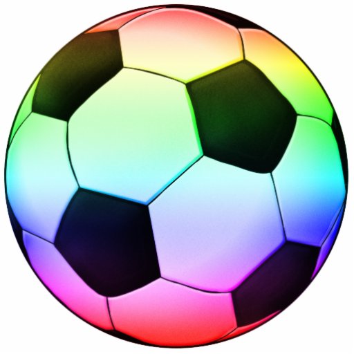 Colorfull Soccer Ball (football) Photo Sculptures | Zazzle