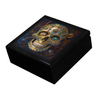 Colorfull Steampunk Skull Gift Box