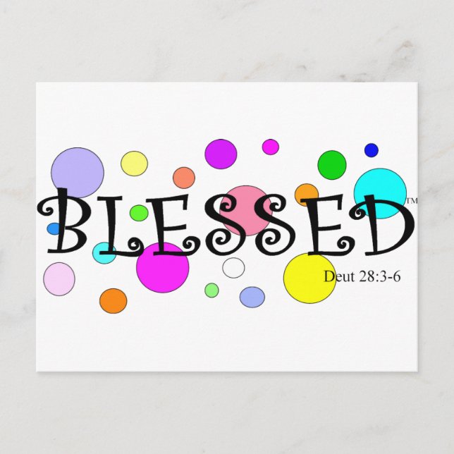 colorfully blessed postcard (Front)