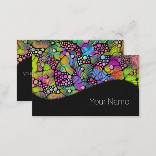 Colorfully Dots Spirals Hand Painting 1 Business Card